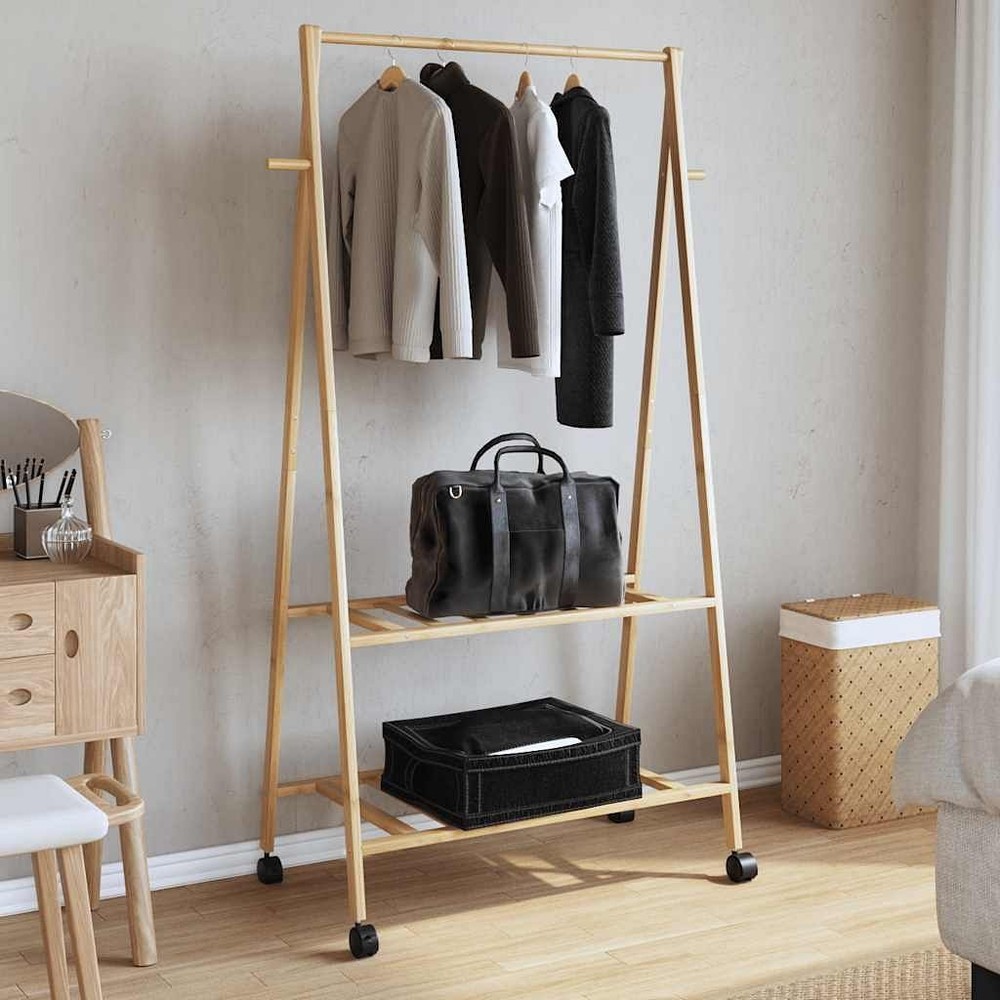 Clothes Rack Natural Bamboo Bamboo Medium Bamboo Clothes Rack