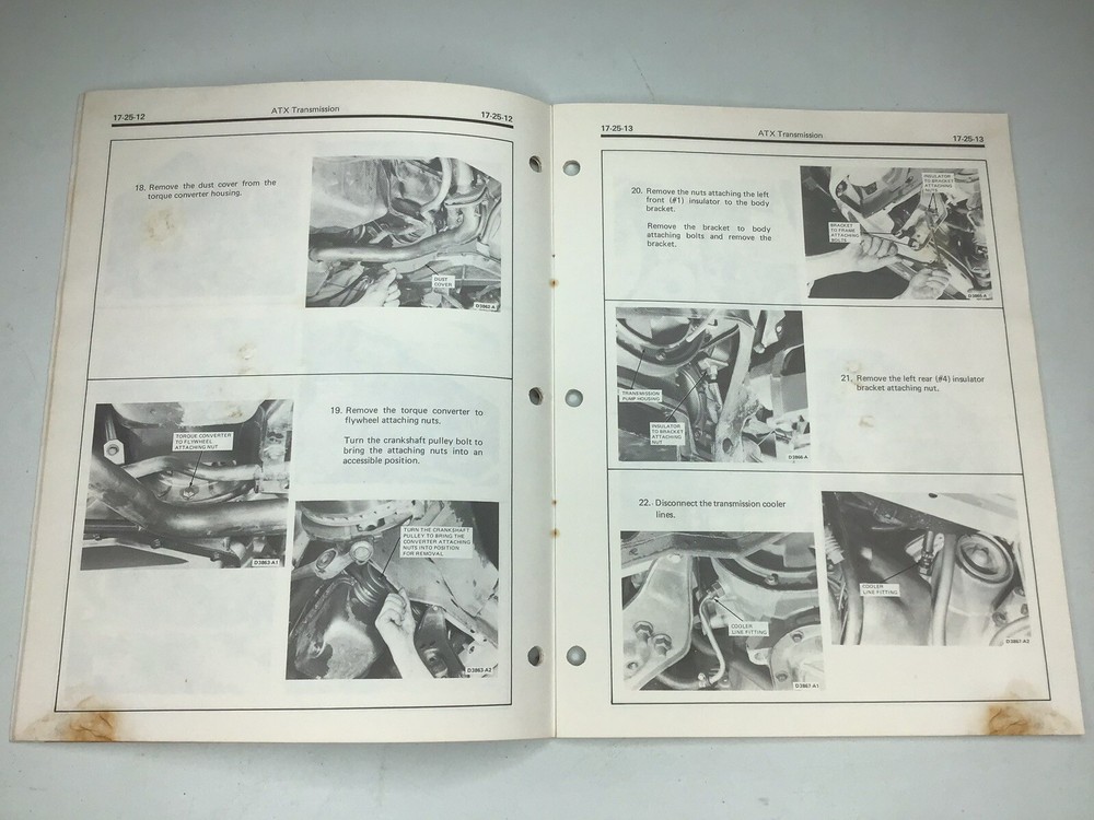 1981 Ford escort lynx removal install procedures automatic & manual transaxle