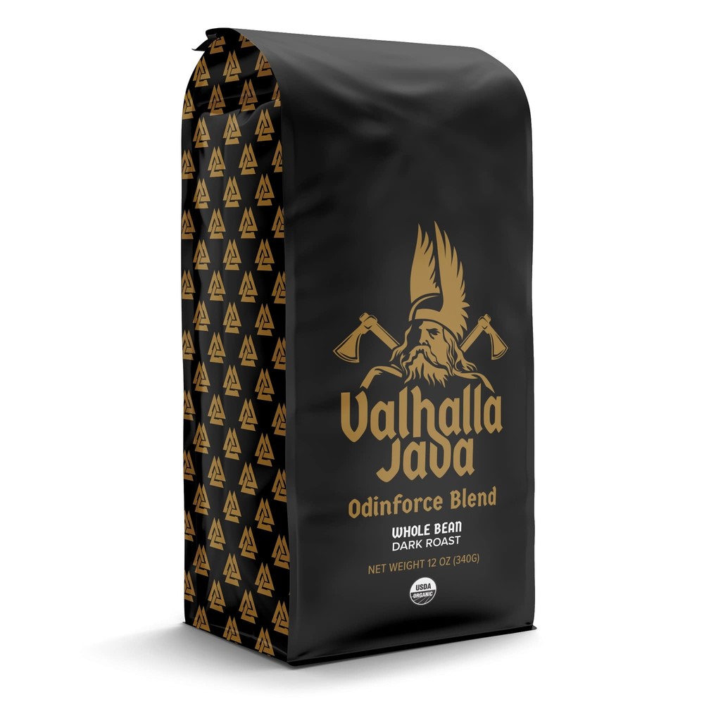 Death Wish Coffee Co. Valhalla Java Odinforce Blend - Whole Bean Dark Roast -...