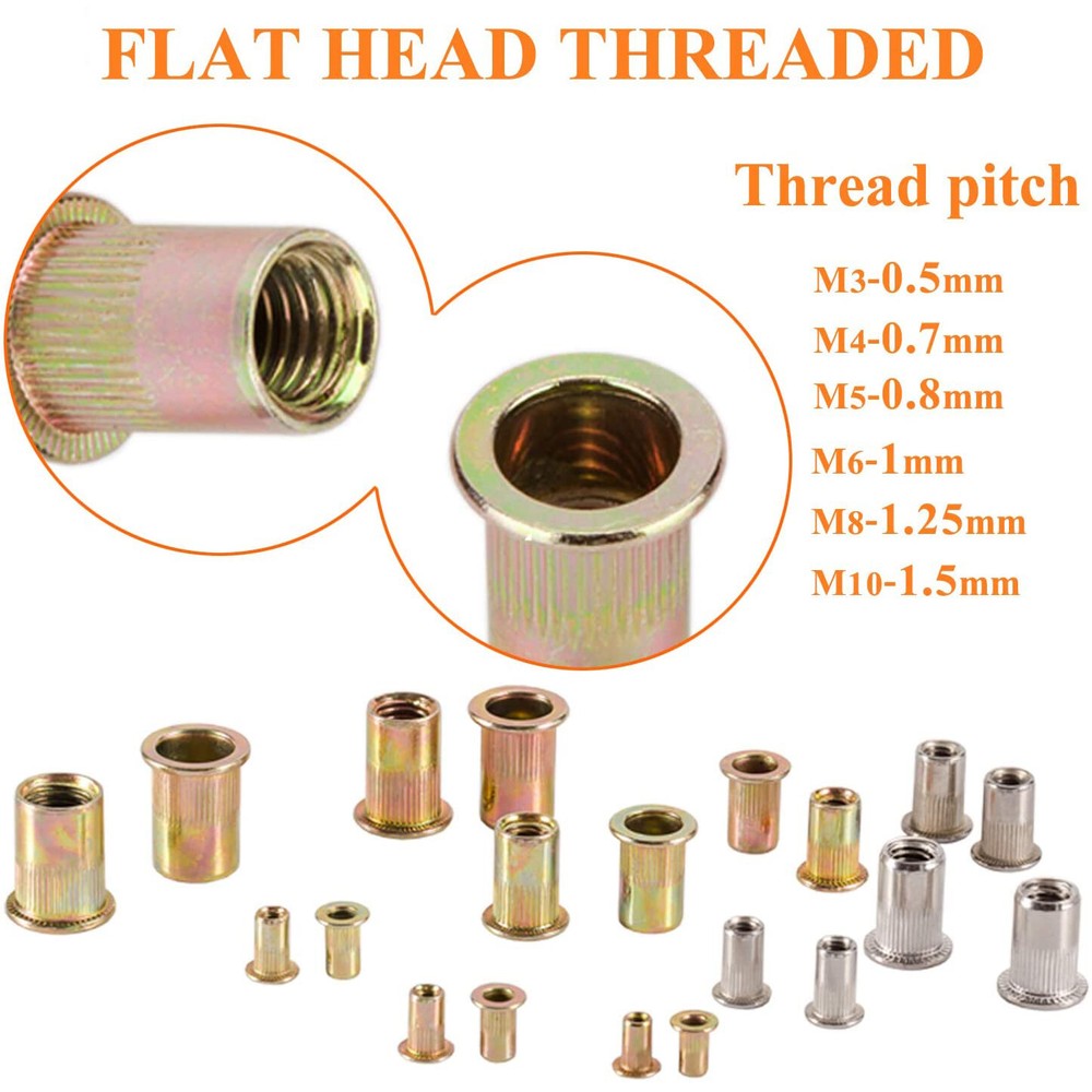 1450PCS Rivet Nut Kit to Rivnut Tool Nut Setter Gun Thread Setting Nutsert Tool