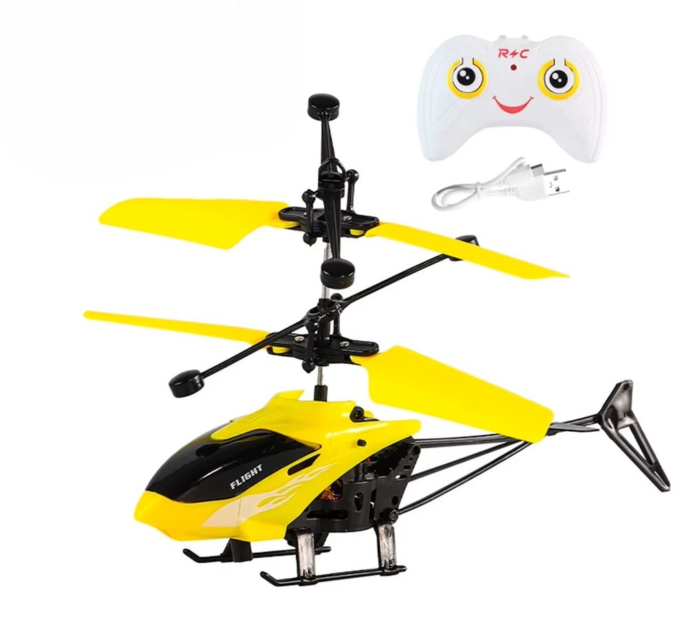 Rechargeable Mini RC Drone Remote Helicopter Safe Fall-Resistant ground sensors