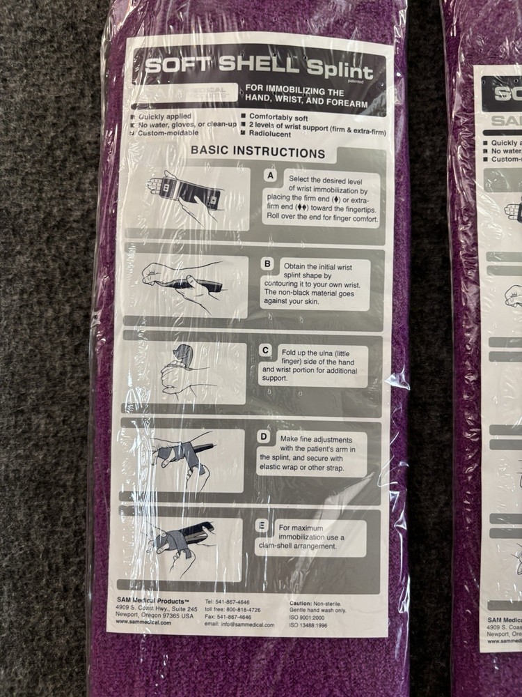 SAM Medical Products Soft Shell Splints Lot