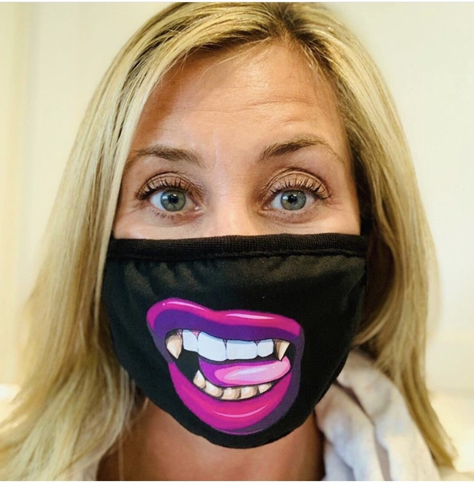 Girly Grill Purple Face Mask
