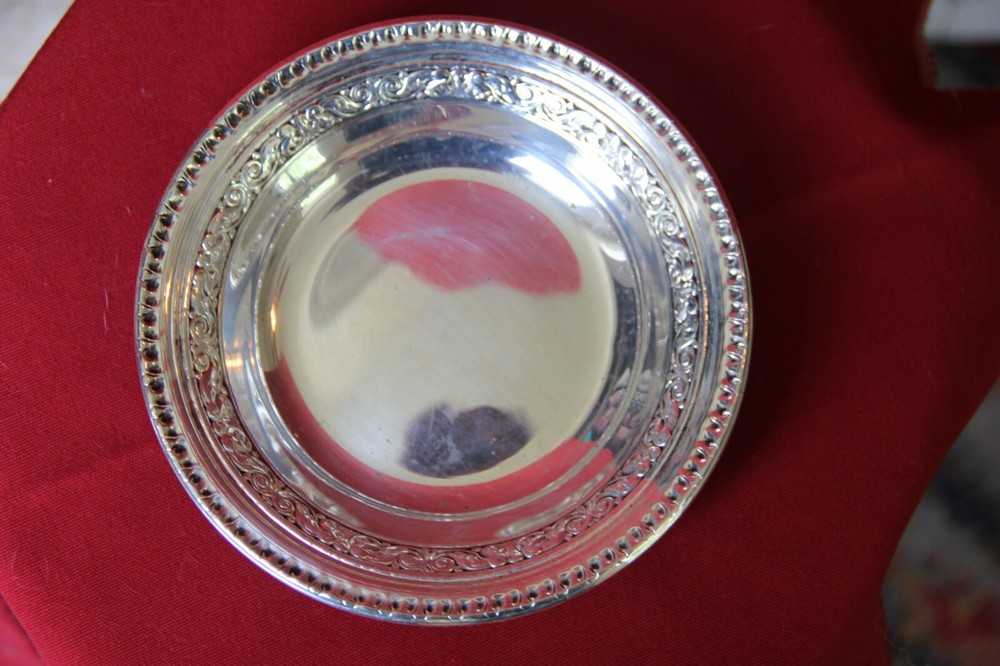 Reed and Barton plated silver nut dish