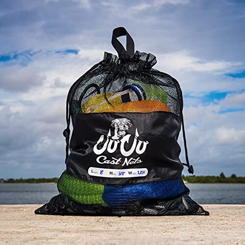 Storage Bag 16"x20" - Heavy-Duty Mesh & Identity Label for Cast Nets, Beach,
