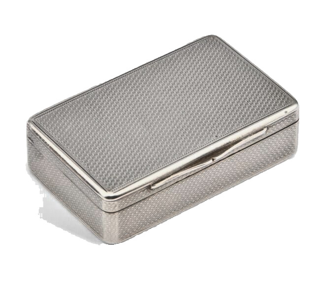 1838 Charles Rawlings & William Summers London Solid Silver Victorian Snuff Box