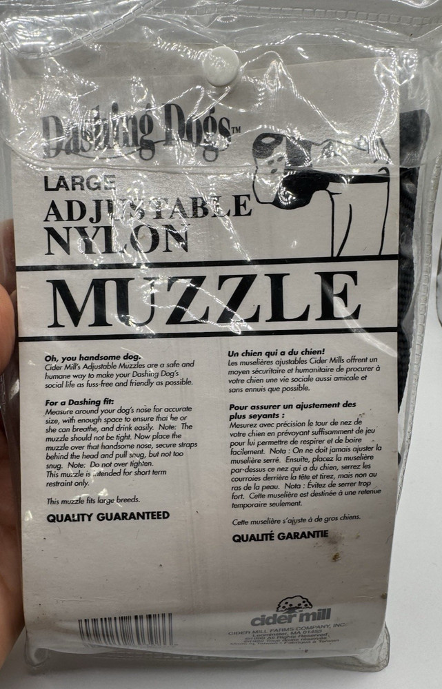 Dashing Dogs Large Adjustable Nylon Muzzle