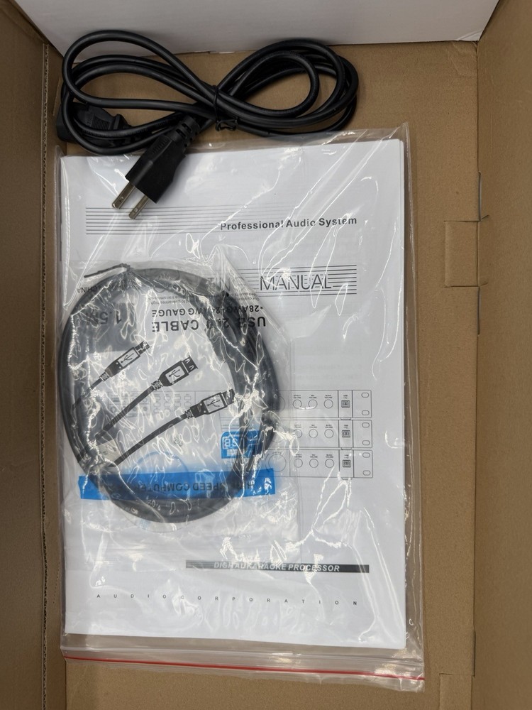 Heayzoki Digital Karaoke Mixer DSP USB Bluetooth Audio Processor Open Box