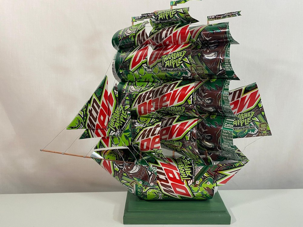 Mountain Dew Thrashed Apple Soda Can Ship