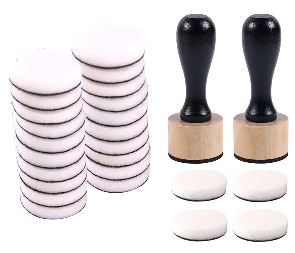 26 Packs Mini Ink Blending Tool Set, 2 Mini Applicator Tools and 24 Replaceme...