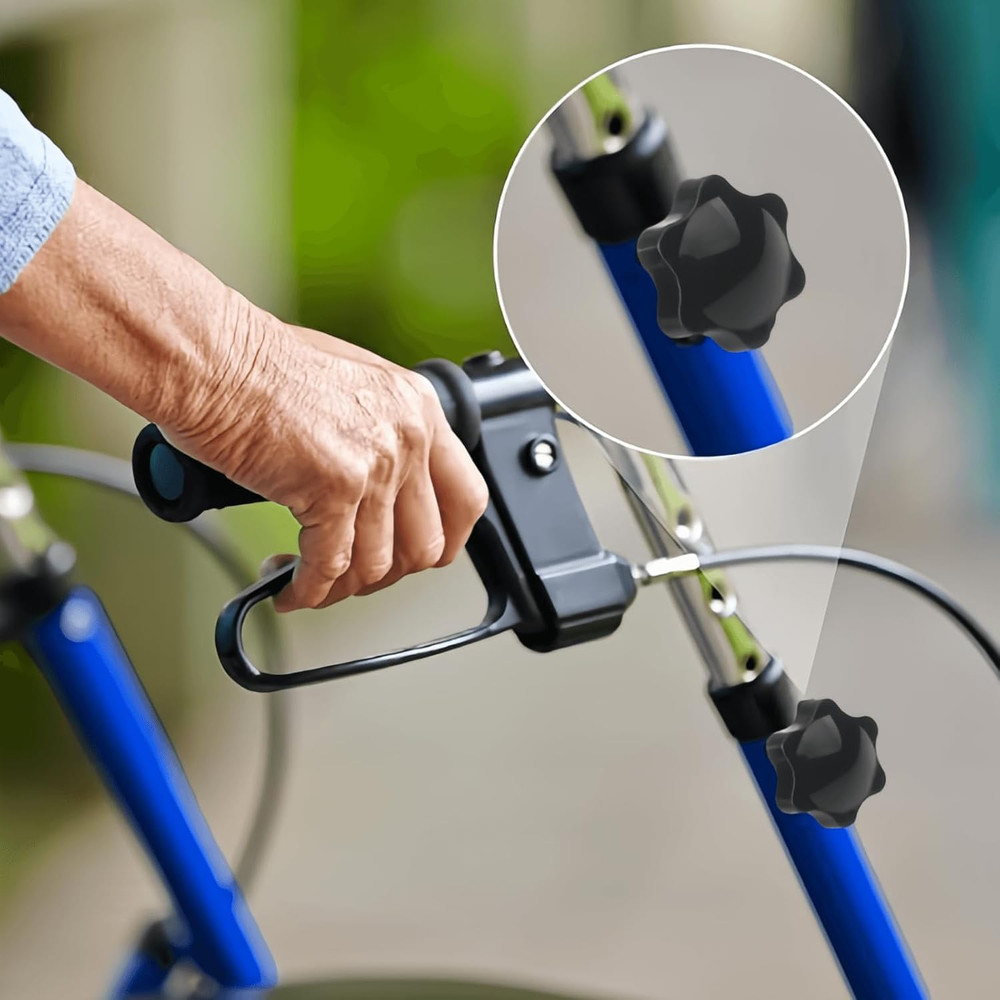 2 Set Replacement Arm Adjustment Knobs,Universal Rollator Hand Grip Replacement