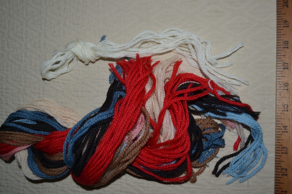 HP needlepoint canvas, 9.75" x 12", Japanese kimono pattern, started
