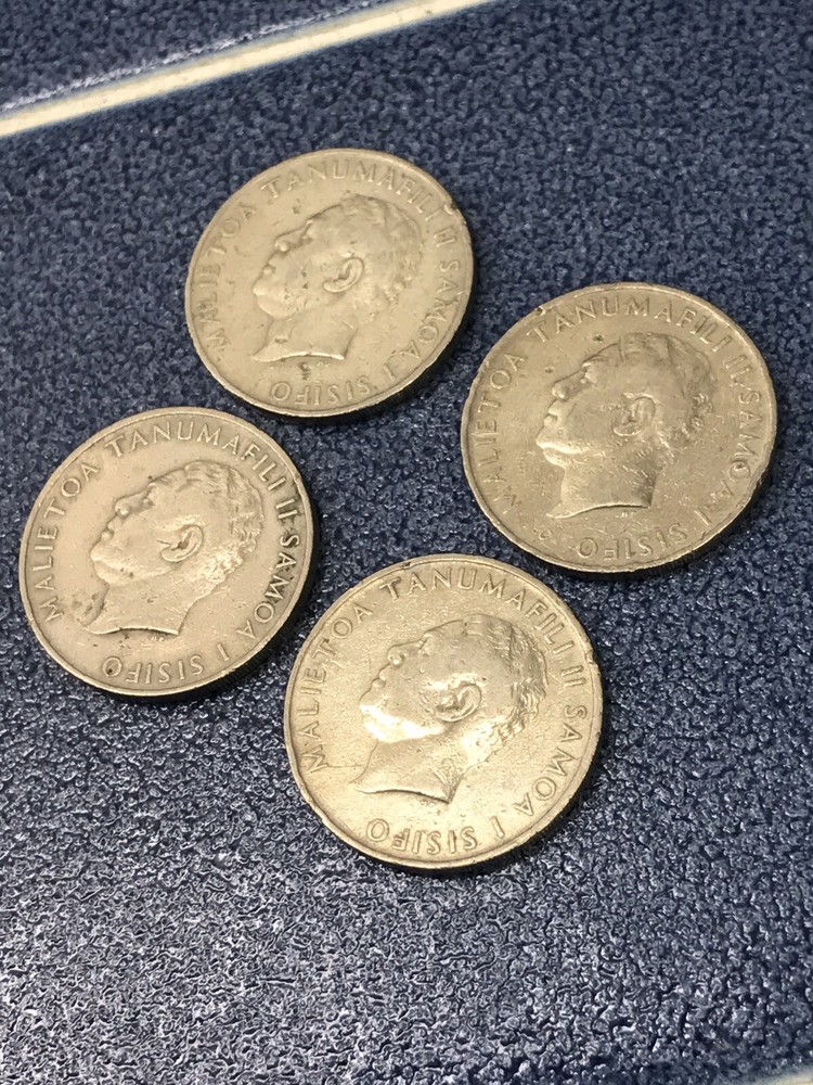 4 1967 SAMOA 20 SENE COINS