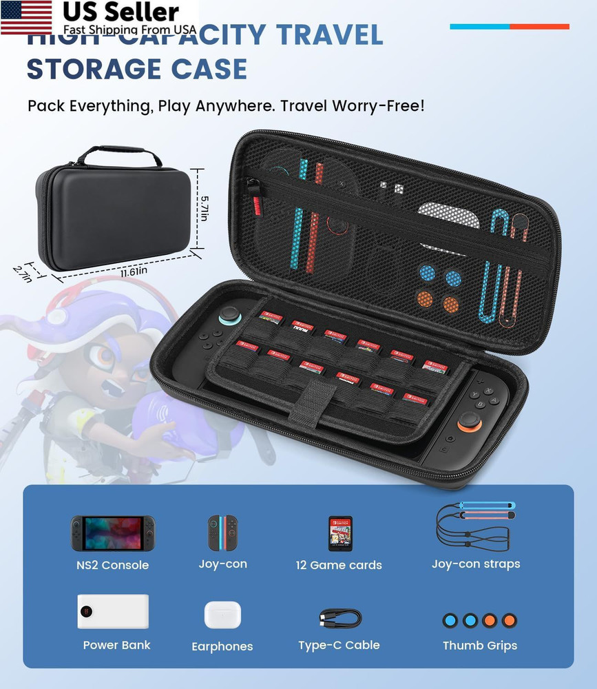 Switch 2 Accessories Bundle for Nintendo 2 2 Kit, Multi-Color
