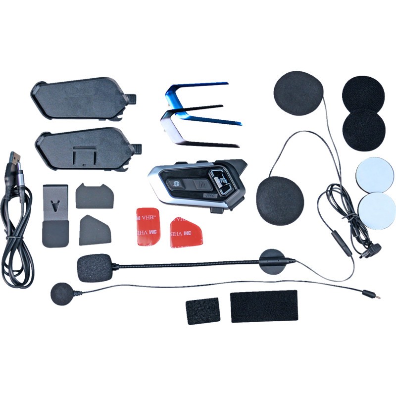 J & M Bluetooth™ Helmet Headset - Silver - HSBT6UNV