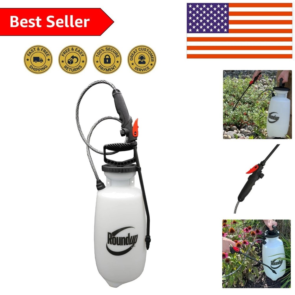 Multi-Functional 2-Gallon Lawn Sprayer with 3 Nozzles for Efficient Pest Control