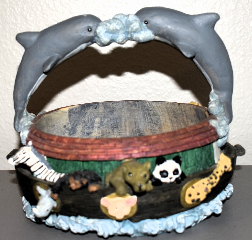 Dolphin Handled Noah's Ark Basket