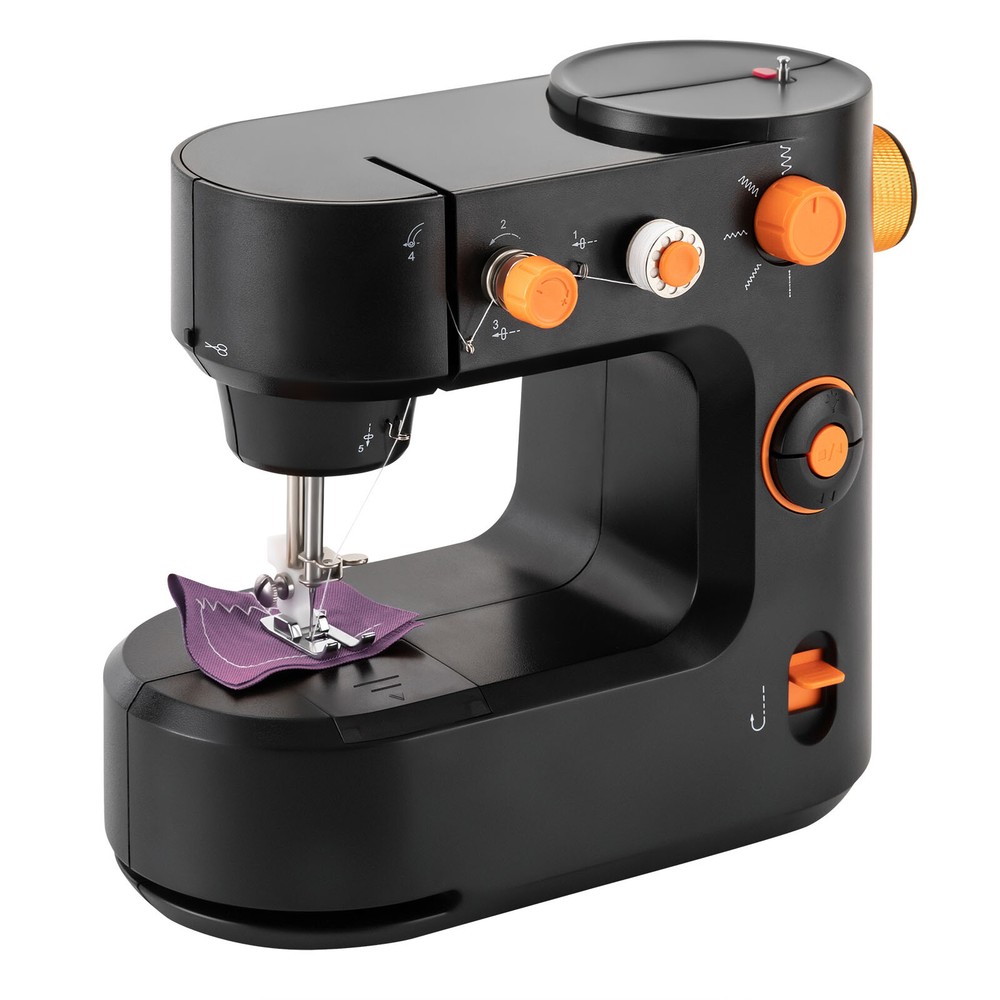 Black Mini Sewing Machine for Beginner Dual Speed Portable Sewing Machine