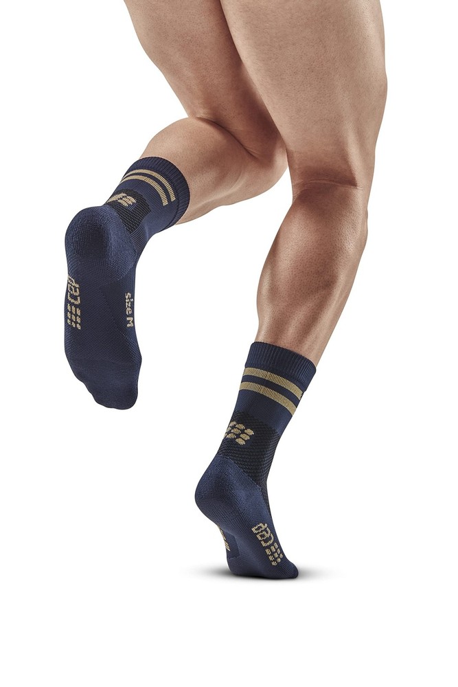 CEP Training Mid Cut Socks - Athletic Performance Socks X-Small Peacoat