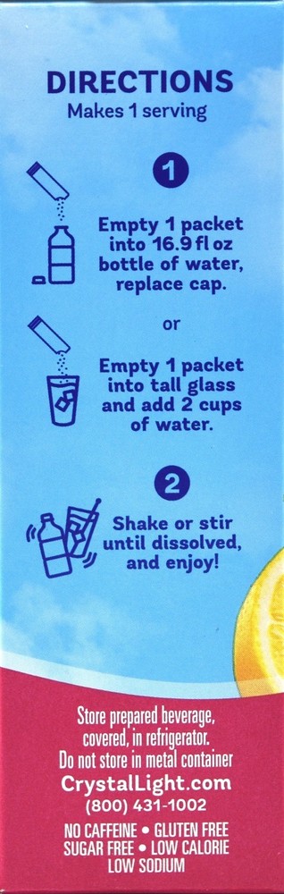 4 10-Packet Boxes Crystal Light Raspberry Lemonade On The Go Drink Mix