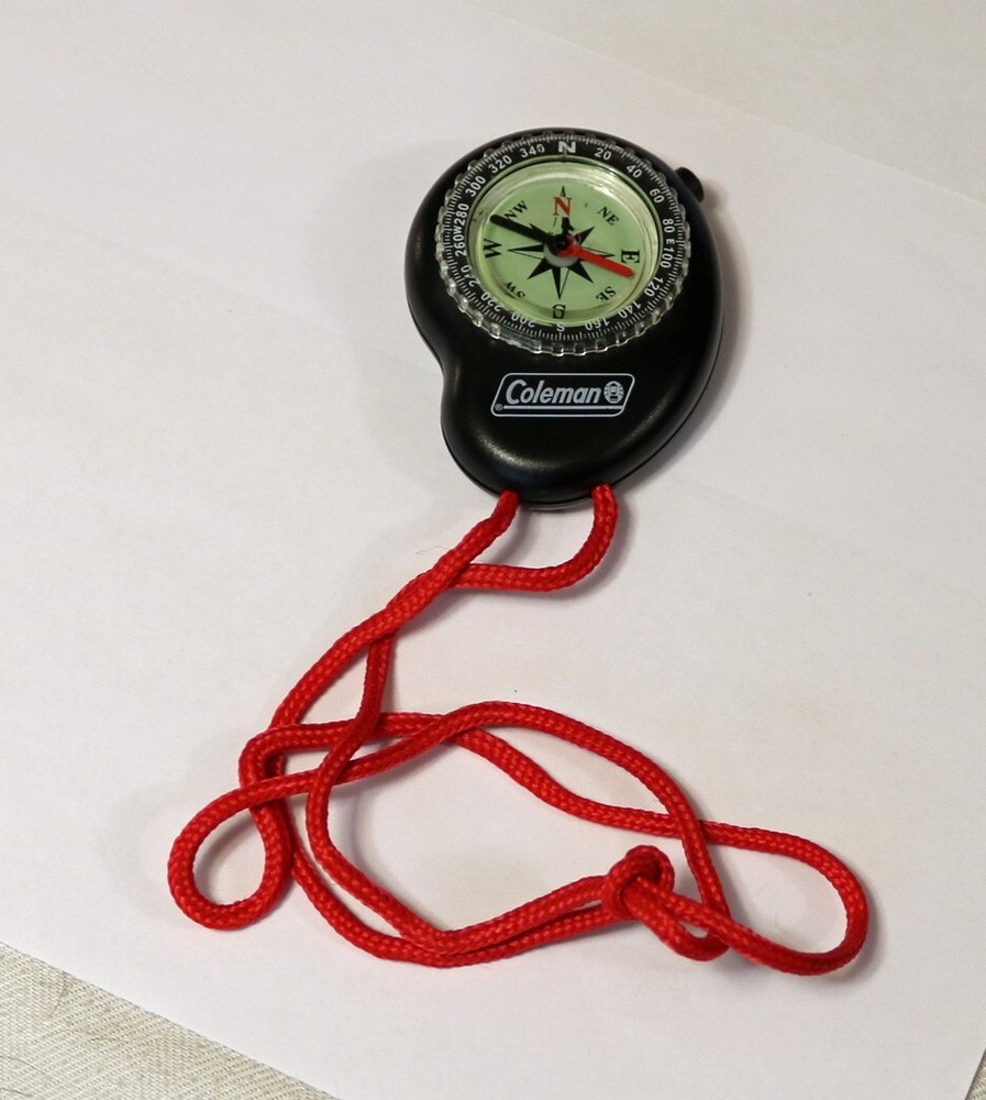Coleman Hand Compass with Lanyard and LED Light