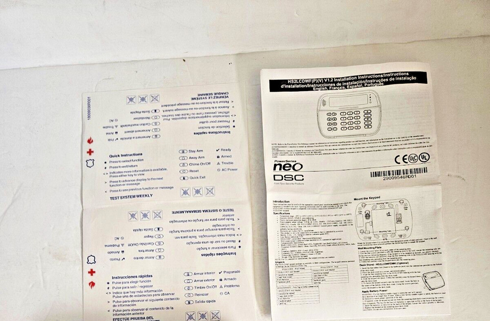 DSC HS2LCDWF9 PowerSeries Neo Wireless Full Message LCD Keypad NEW (Open Box)