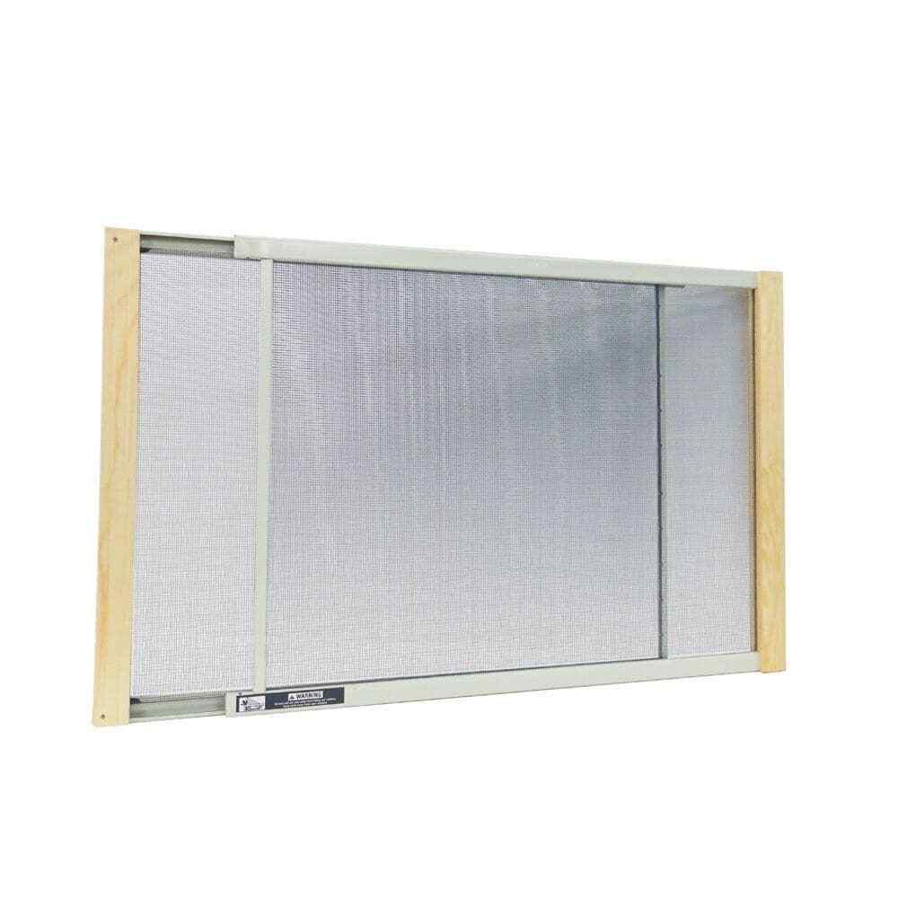 Wood Frame Adjustable Window Screen Clear Insect Mosquito Cat Window Net Mesh