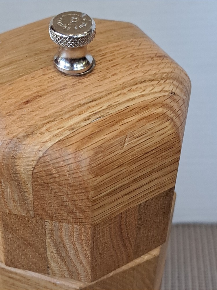 Wood Marquetry Pepper Mill Signed Beljar?