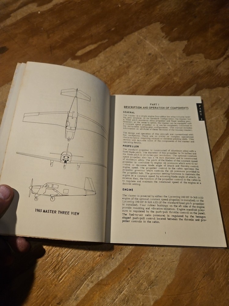 1965 Mooney Master Model M20D Owners Manual