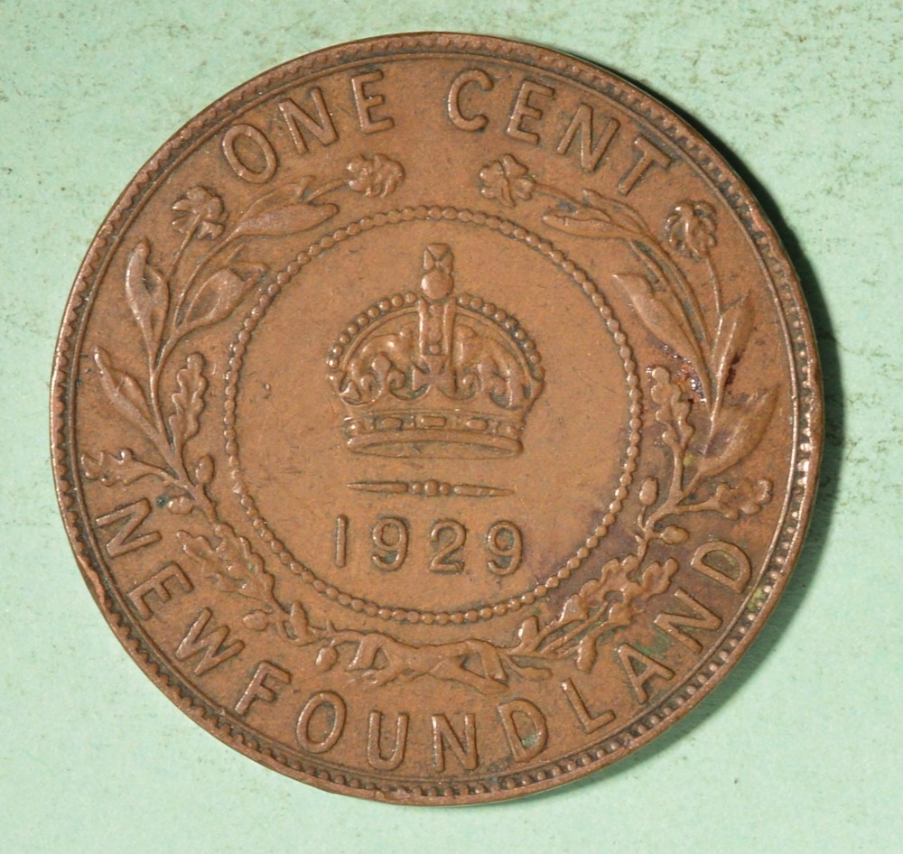 1929 - Newfoundland Large Cent - INV#D179