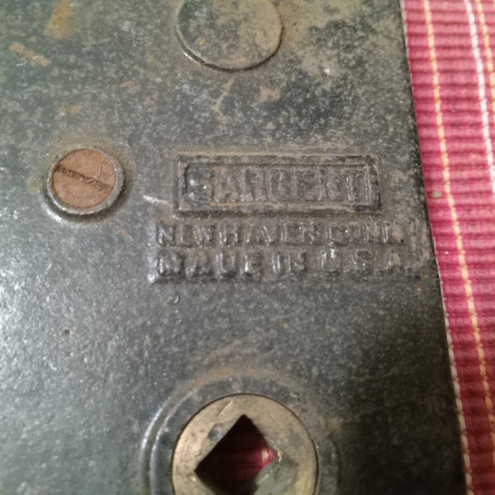Antique Sargent Push Button Mortise Lock No Key