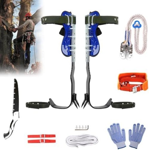 Tree Climbing Spikes, Tree Climbing Gear with Non-Slip Pedal, Adjustable Tree...