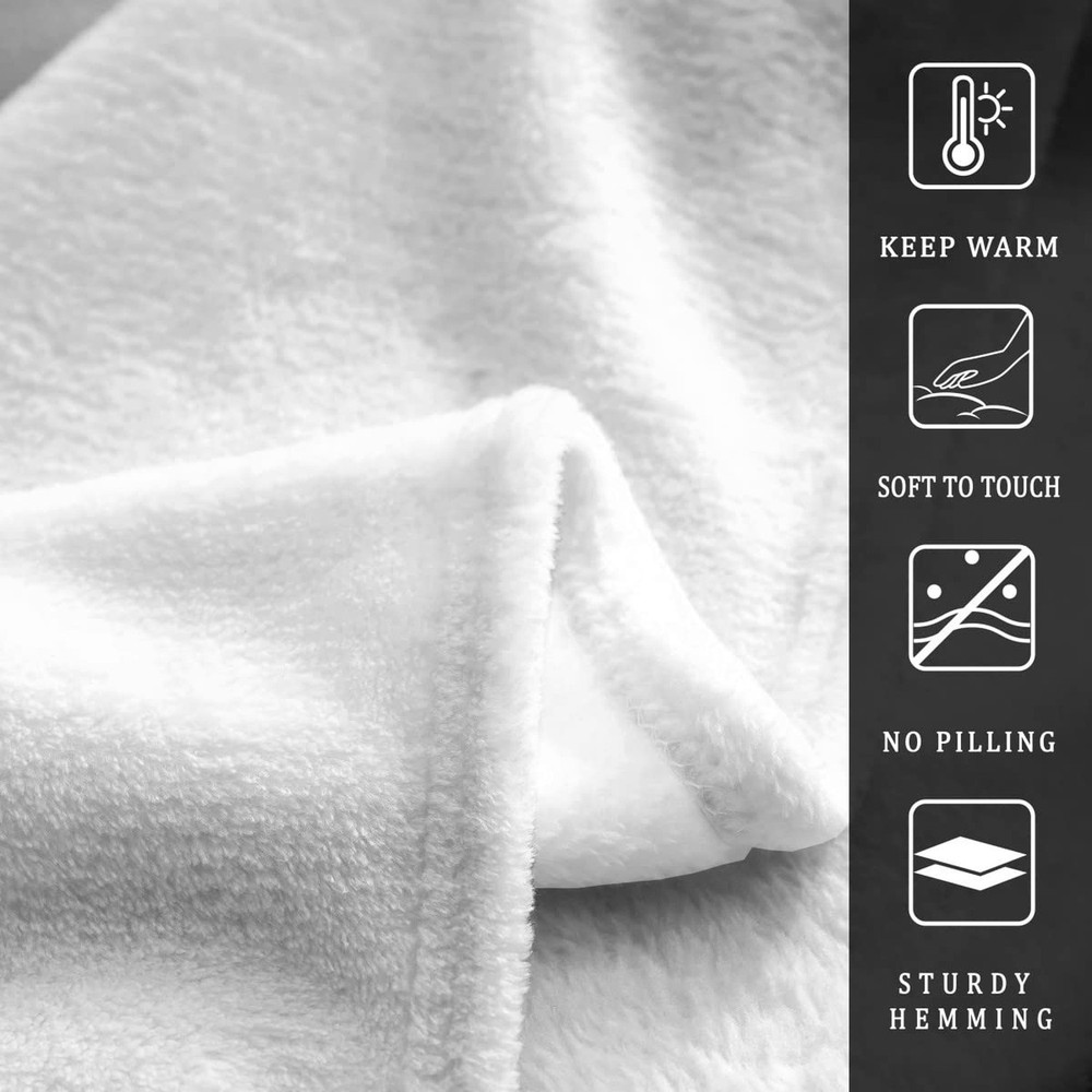 Feelyou Paris Tower Pattern Plush Throw Blanket,Eiffel Tower Romant... Fast Ship