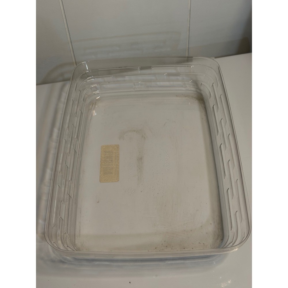 VTG Longaberger Back Porch Basket Protector Clear Single Rectangular Liner 42463