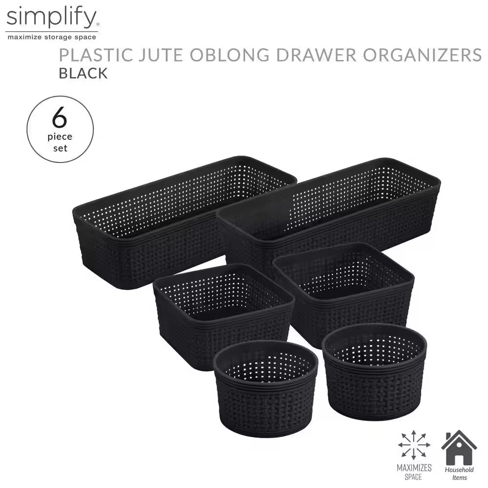 6-Pack Organizing Set in Black