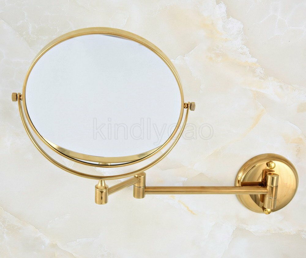 Gold X3 Magnifying Makeup Mirror Wall Mounted Double Sided Bathroom Mirrors