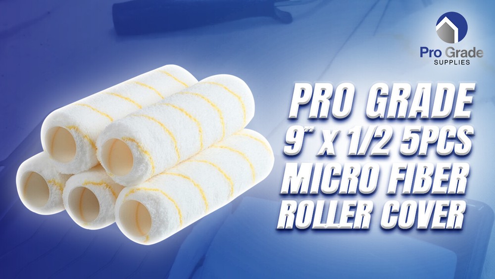 Pro Grade 9" Microfiber 1/2" Roller Cover Set Wall Painting Roller Naps