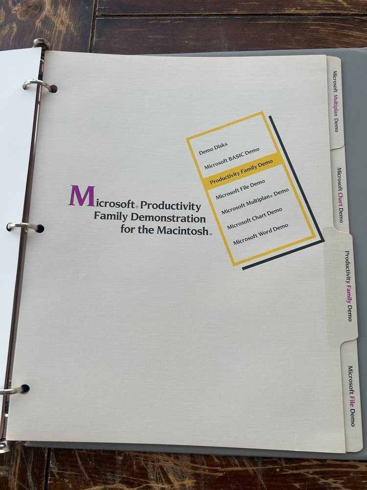 Vintage Microsoft Macintosh Demo Software Lot Excel Word Multiplan Floppy