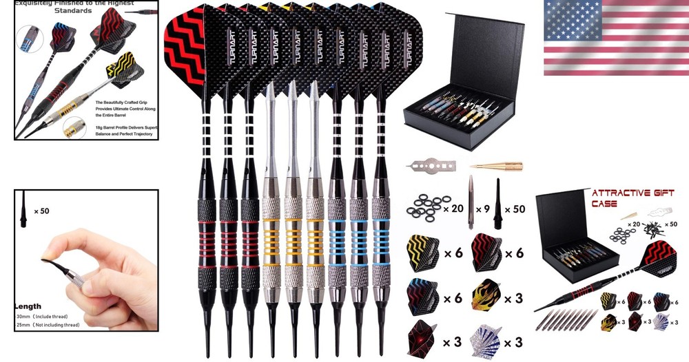 Complete Dart Set with Protective Case, Extra Tips, and Customization Options
