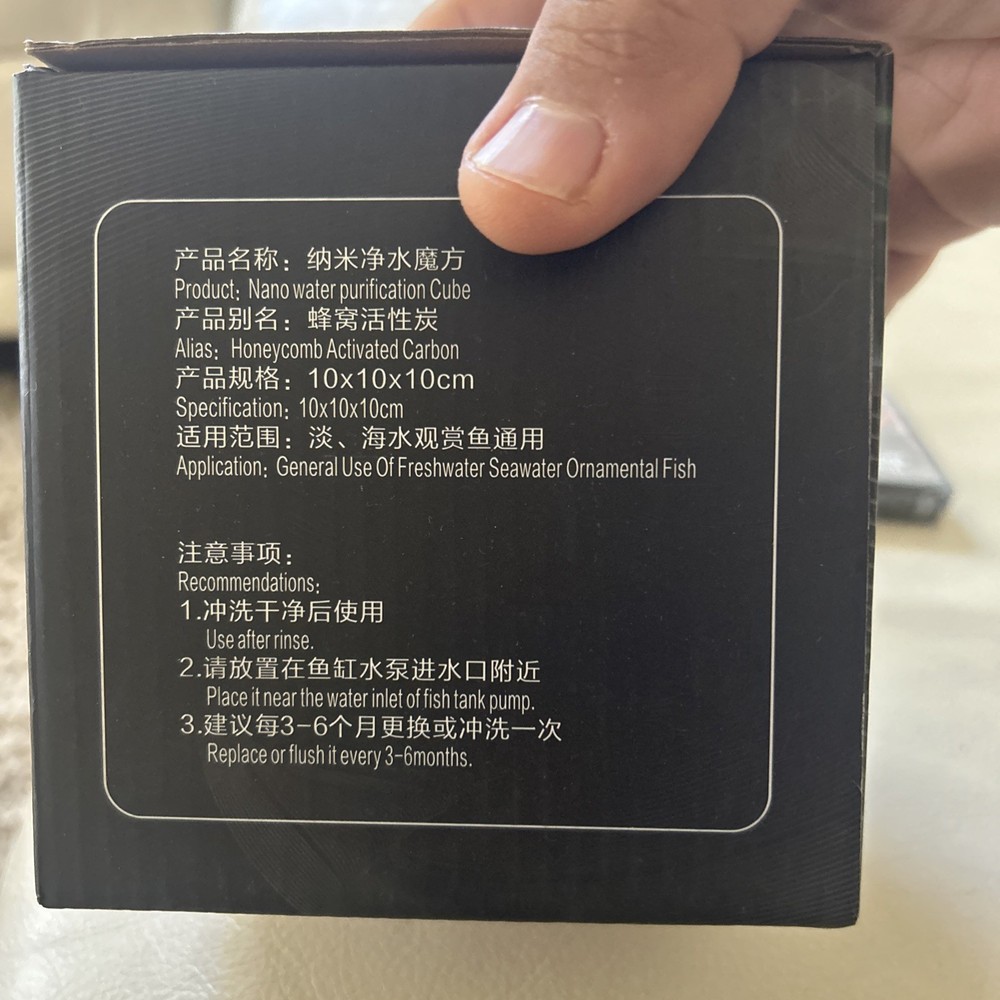 Eco-Friendly Aquarium Water Purifier Cube Filter with Activated Carbon