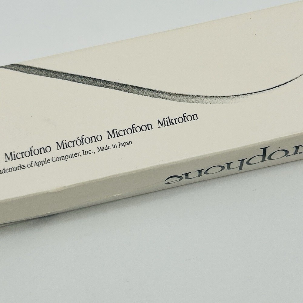 VINTAGE 1990 Apple Microphone Original Box Apple Computer Mic Electronics NEW