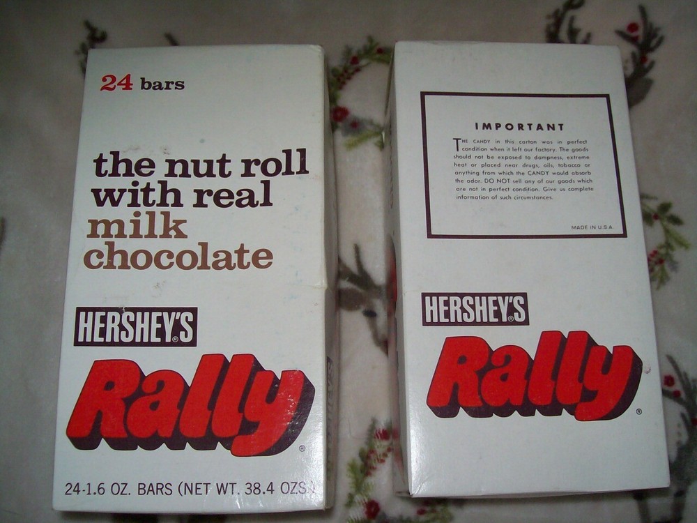 Vintage Hershey's Rally Candy Bar Store Display Box