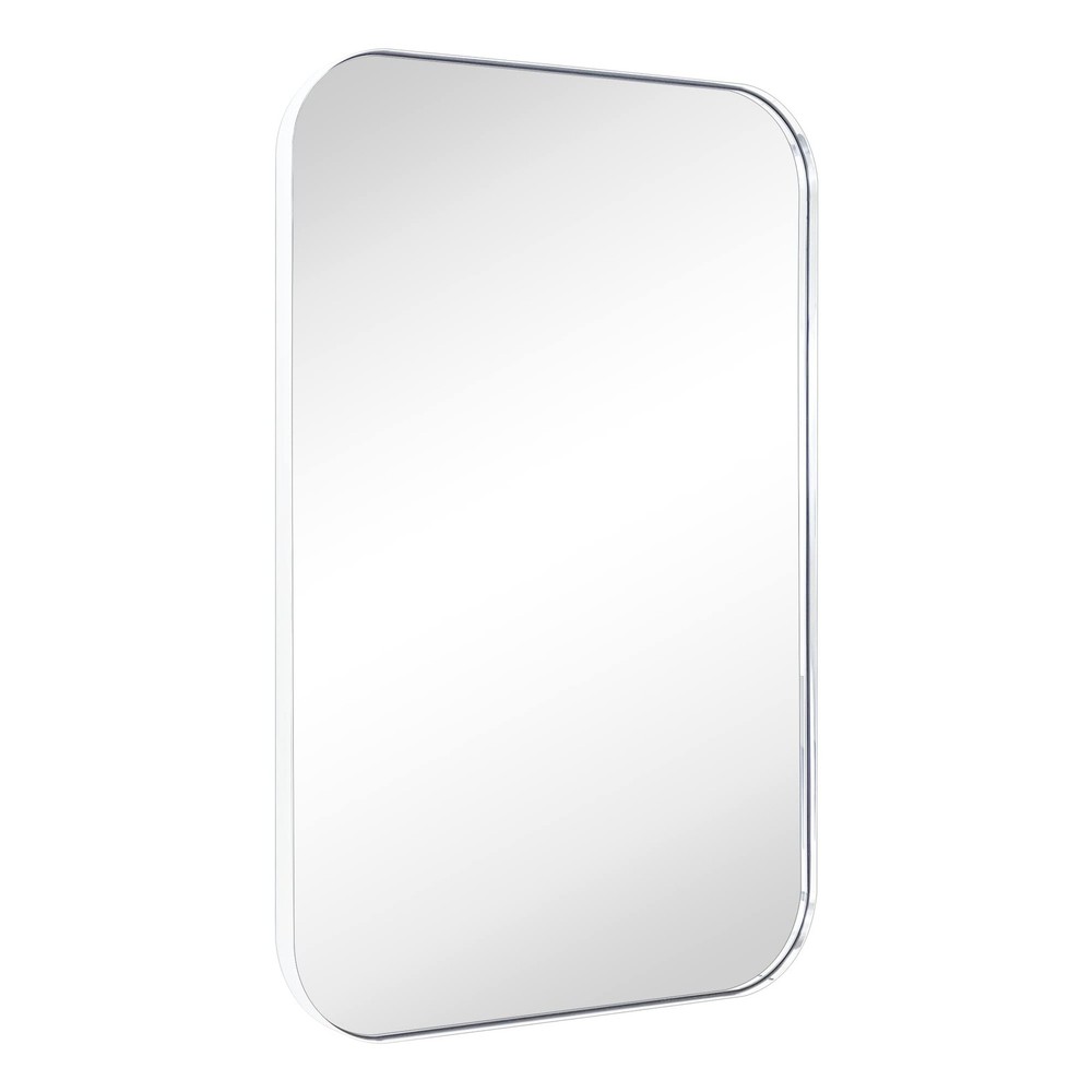 22x30'' Chrome Rounded Rectangle Bathroom Vanity Wall Mirror Stainless Steel ...