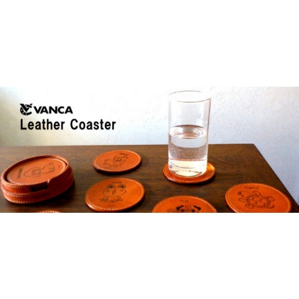 Leather Coaster Pig