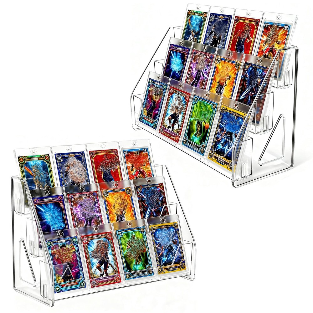 FTNA 2 Pack 3-Tier Greeting Card Display Stand – Clear (2pack)