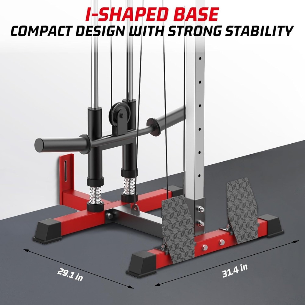 LAT Pull Down Machine with High and Low Pulley Station Back Exercise Equipment