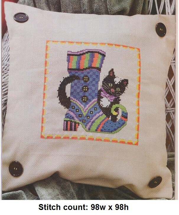 HIDING KITTY  CROSS STITCH  PATTERN ONLY  HM - EYYS