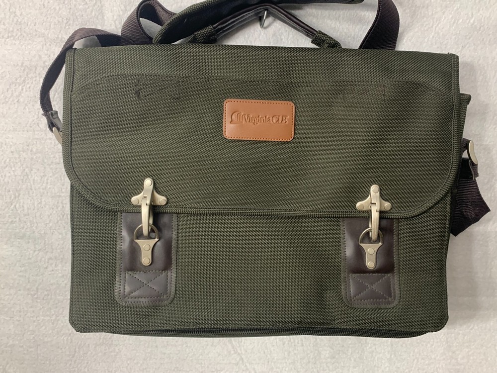 GEMLINE 2280 Computer Shoulder Messenger Olive Green Adjustable Strap