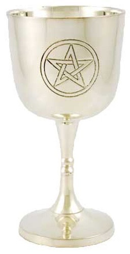 4" Pentagram Altar Ritual Goblet Chalice!