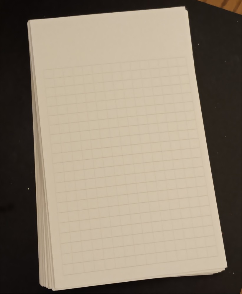 Levenger Grid Vertical Index Cards, Graph Engineering Paper, 3 x 5, White, 24